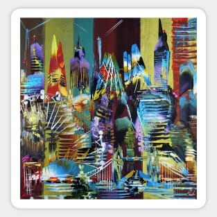 City of London Abstract Painting 626 Sticker